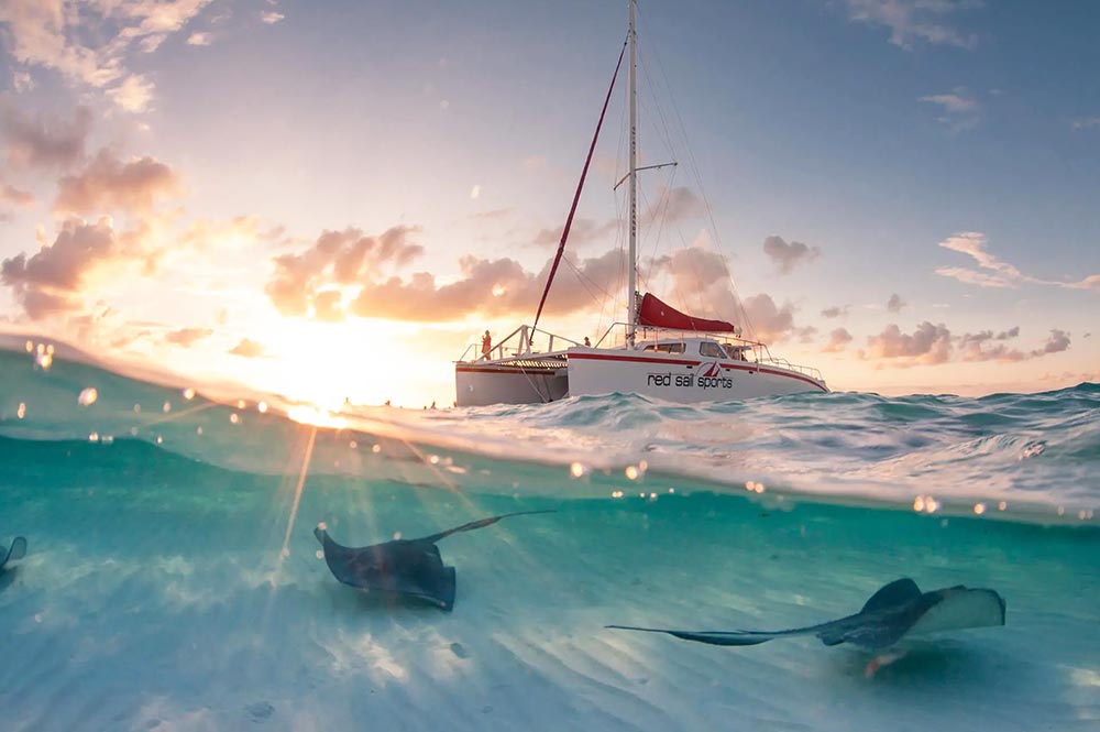Grand Cayman Red Sail Sports Stingrays and Sunset Grand Cayman Red Sail Sports Stingrays and Sunset