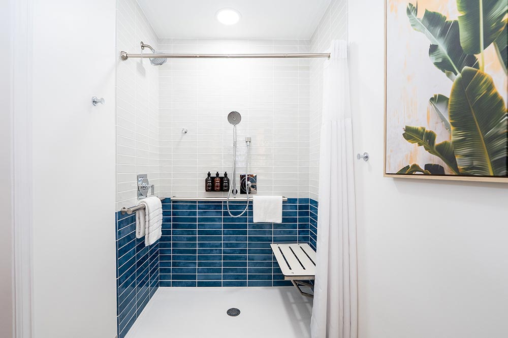 Sunshine Studio Suite Bathroom with Accessible Shower